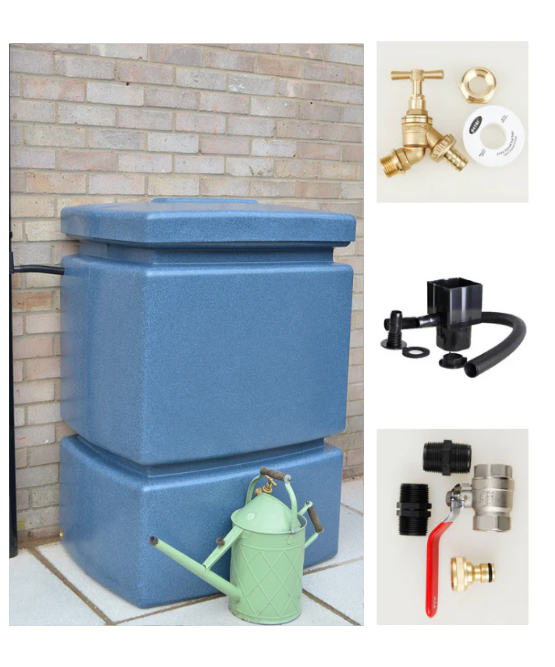 525 Litre Water Butt Kit - Blue Marble